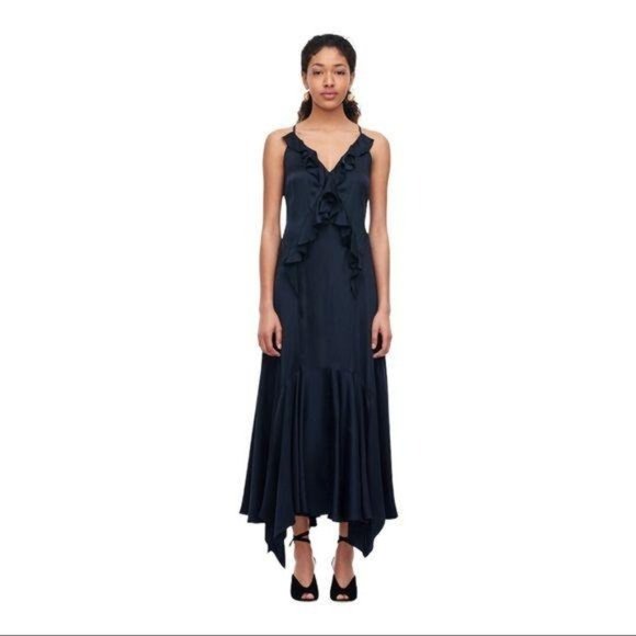 Rebecca Taylor Navy Midi Dress - Picture 1 of 10